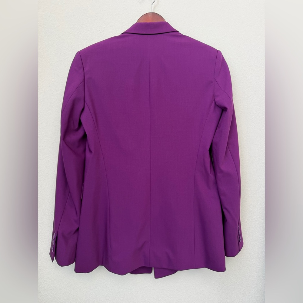 DOROTHEE SCHUMACHER Purple Virgin Wool Blazer | Twisted Lightness | EUC US 2 XS - Picture 2 of 12